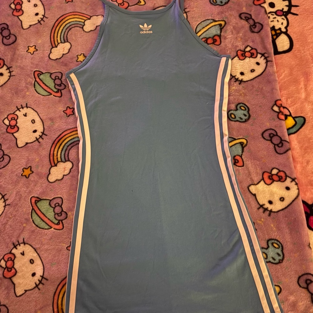 Adidas Sky Blue Dress with White Accents